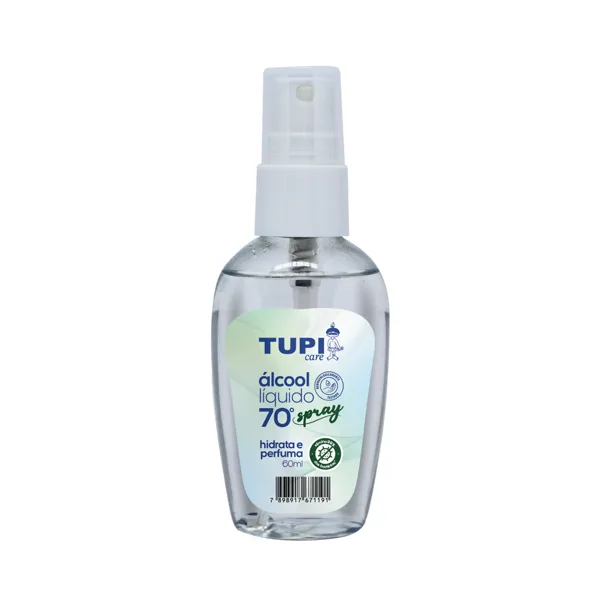 Álcool Líquido 70° INPM Tupi Care - 60ml SPRAY